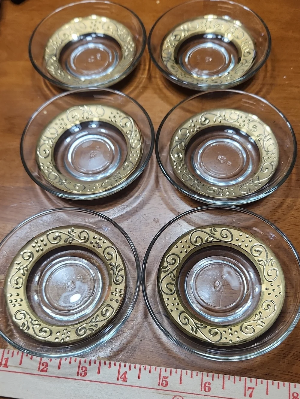 Paşabahçe Turkish Tea Or Arabic Coffee Glass Saucers Set Of 6